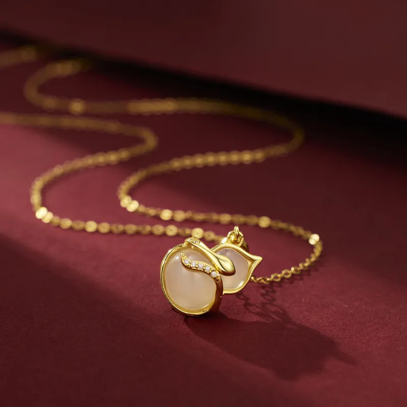 QUIET LOVE Chalcedony Necklaces Women's-5