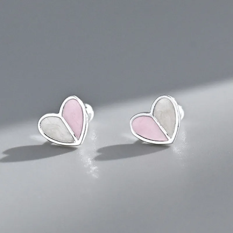 QUIET LOVE Sterling Silver Stud Earrings Women's-4