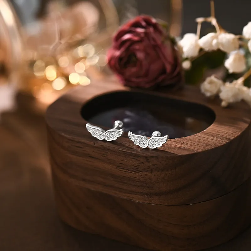 QUIET LOVE Sterling Silver Stud Earrings Women's-2