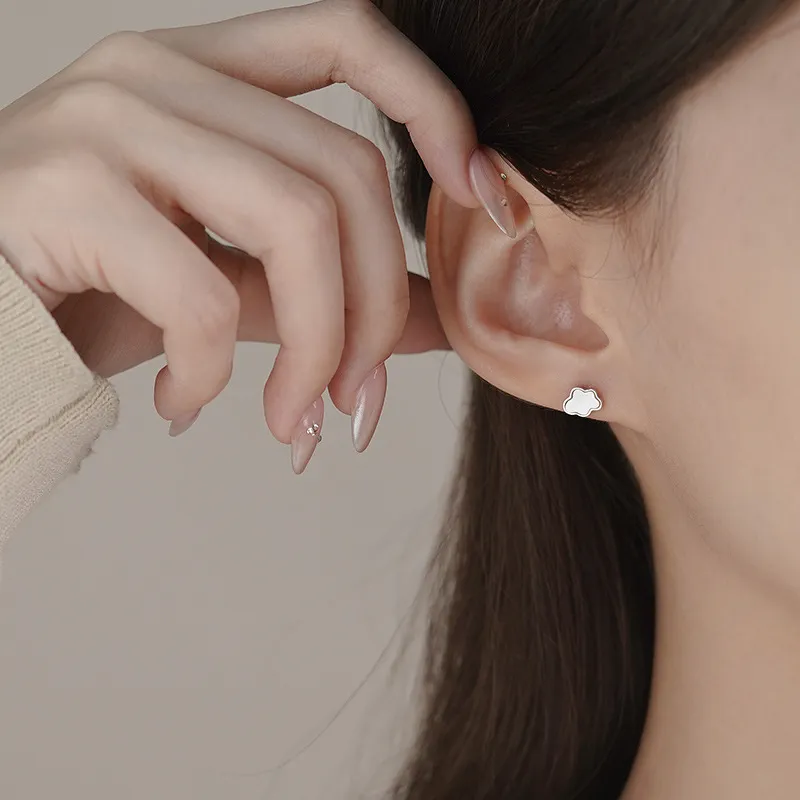 QUIET LOVE Sterling Silver Stud Earrings Women's-2