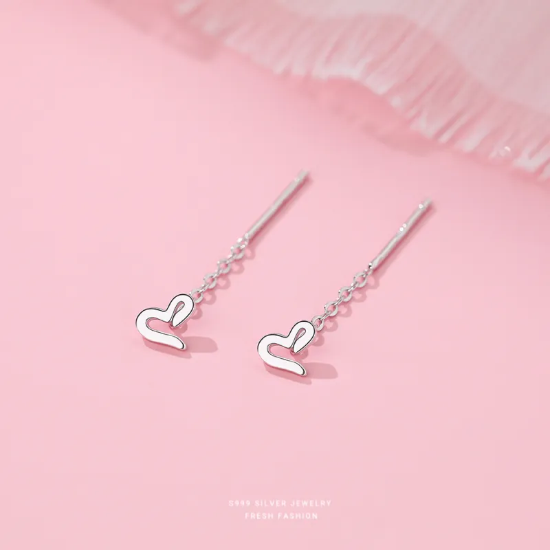 QUIET LOVE Sterling Silver Stud Earrings Women's-3