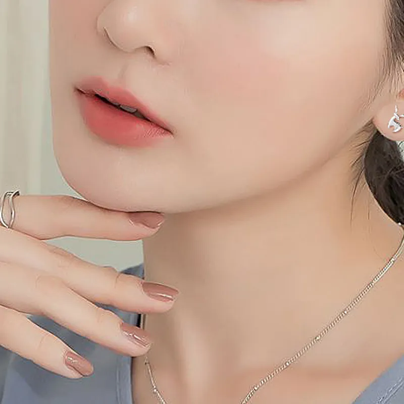 QUIET LOVE Sterling Silver Stud Earrings Women's-1