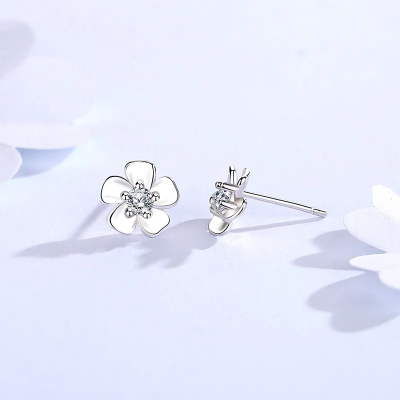 QUIET LOVE S999 Fine Silver Stud Earrings Women's-3