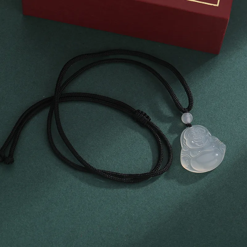 QUIET LOVE Chalcedony Jade Necklaces Unisex-6