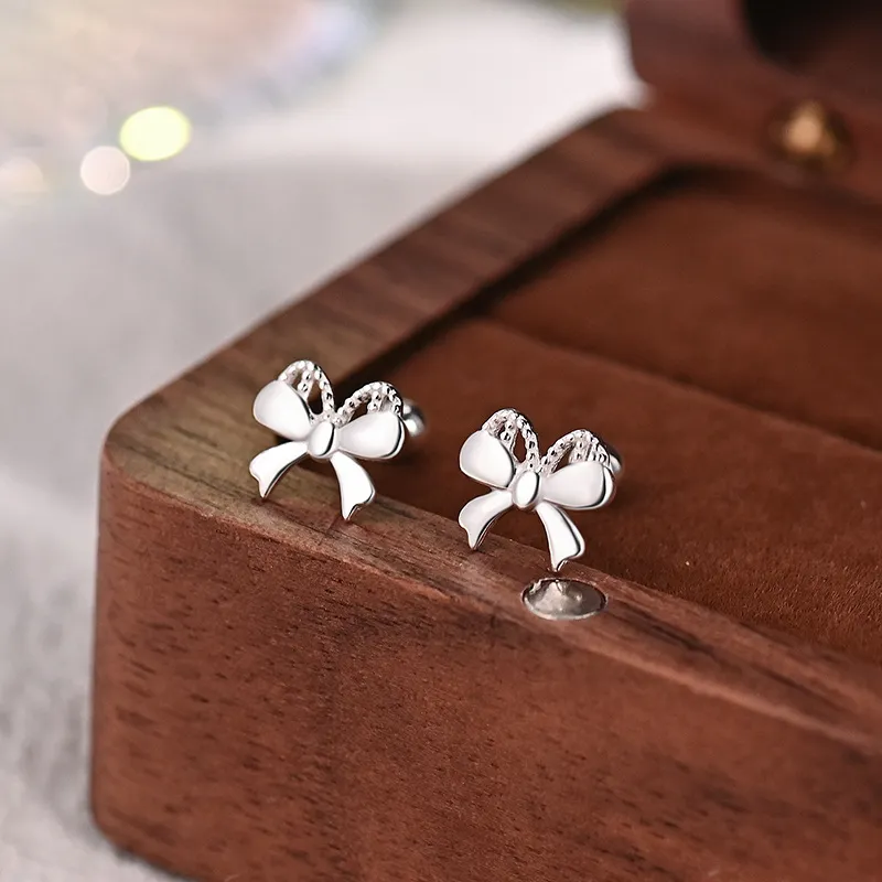 QUIET LOVE Sterling Silver Stud Earrings Women's-1