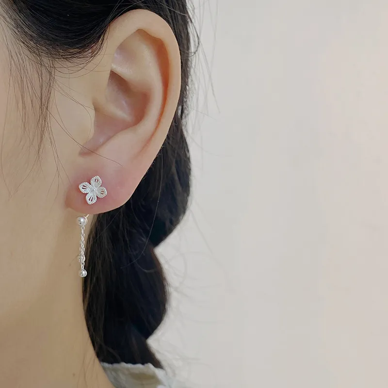QUIET LOVE Sterling Silver Stud Earrings Women's-3