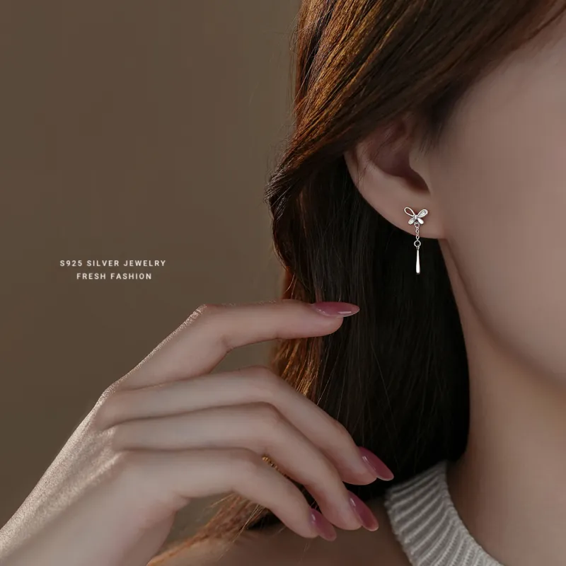 QUIET LOVE S925 Silver Stud Earrings Women's-1