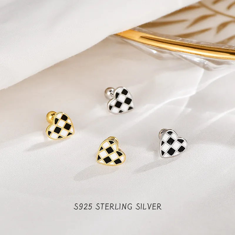 QUIET LOVE S925 Silver Stud Earrings Women's-2