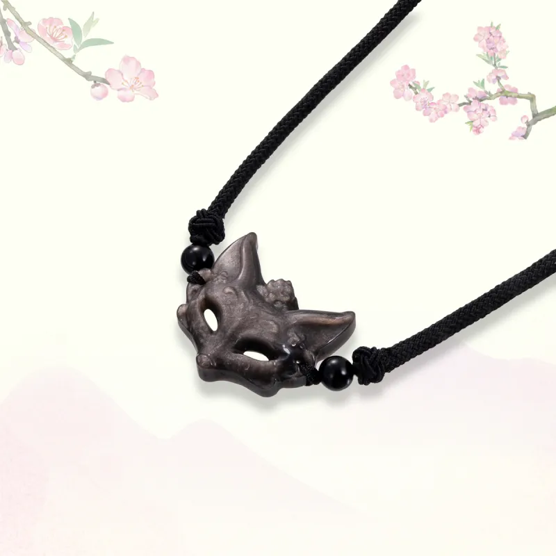 QUIET LOVE Obsidian Necklaces Unisex-2