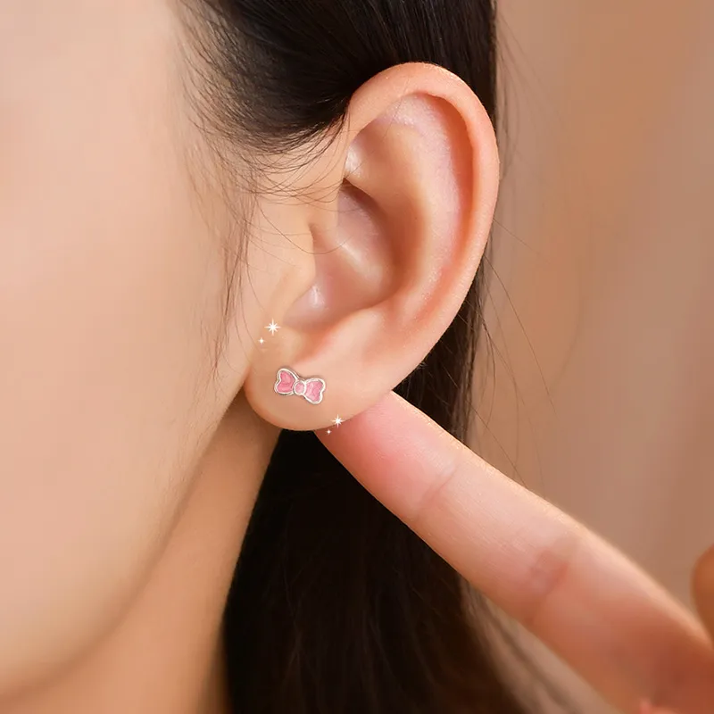 QUIET LOVE Sterling Silver Stud Earrings Women's-3