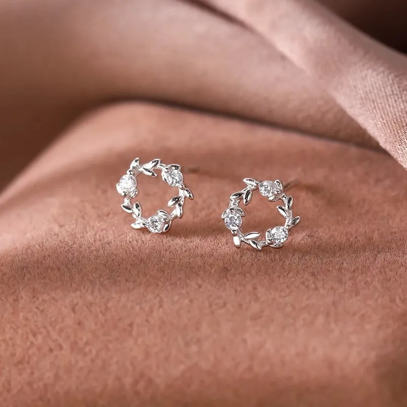QUIET LOVE Alloy With Zircon Stud Earrings Women's-3