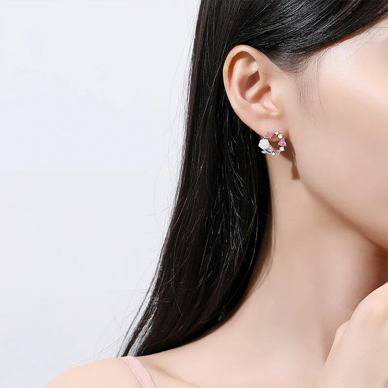 QUIET LOVE S925 Silver Stud Earrings Women's-2