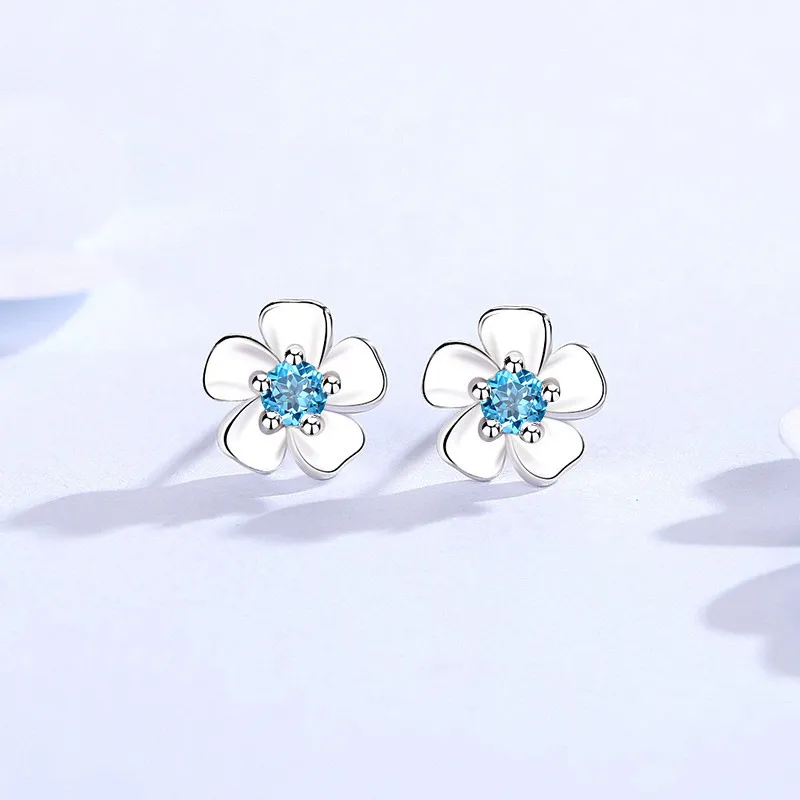 QUIET LOVE S999 Fine Silver Stud Earrings Women's-5