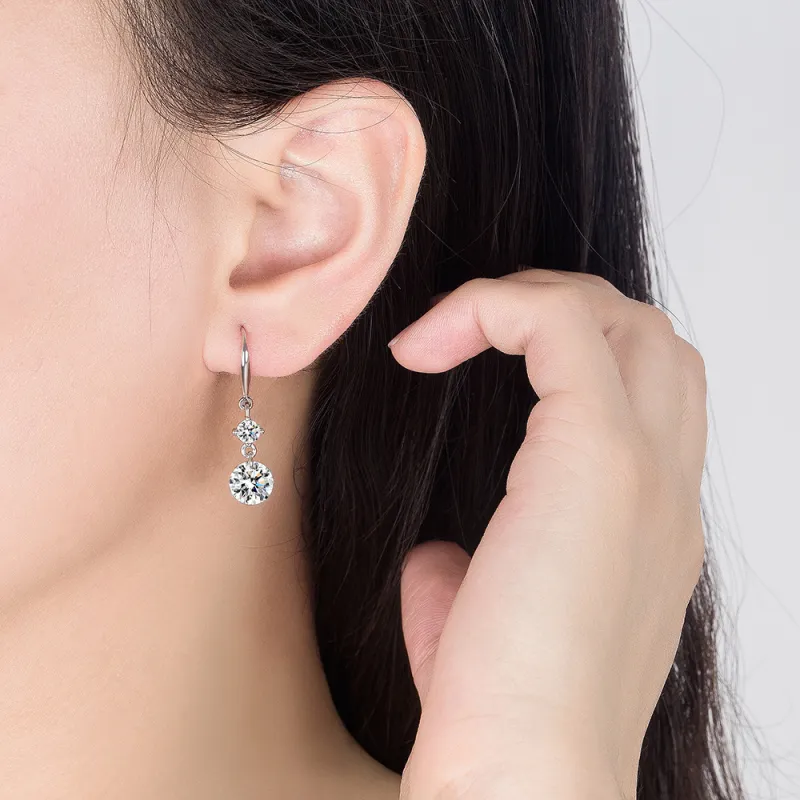 QUIET LOVE Alloy With Zircon Drop Earrings Women's-2