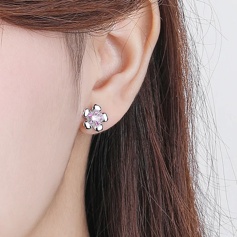 QUIET LOVE S999 Fine Silver Stud Earrings Women's-1