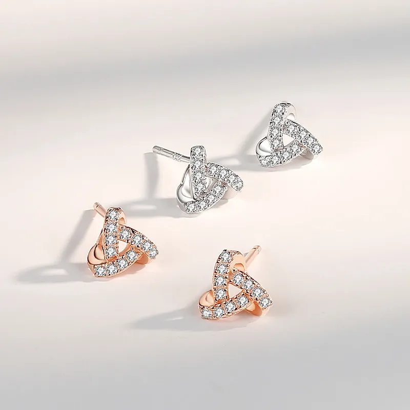 QUIET LOVE S999 Sterling Silver Stud Earrings Unisex-5