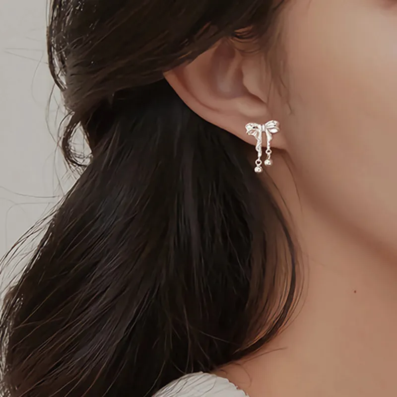QUIET LOVE Sterling Silver Stud Earrings Women's-4