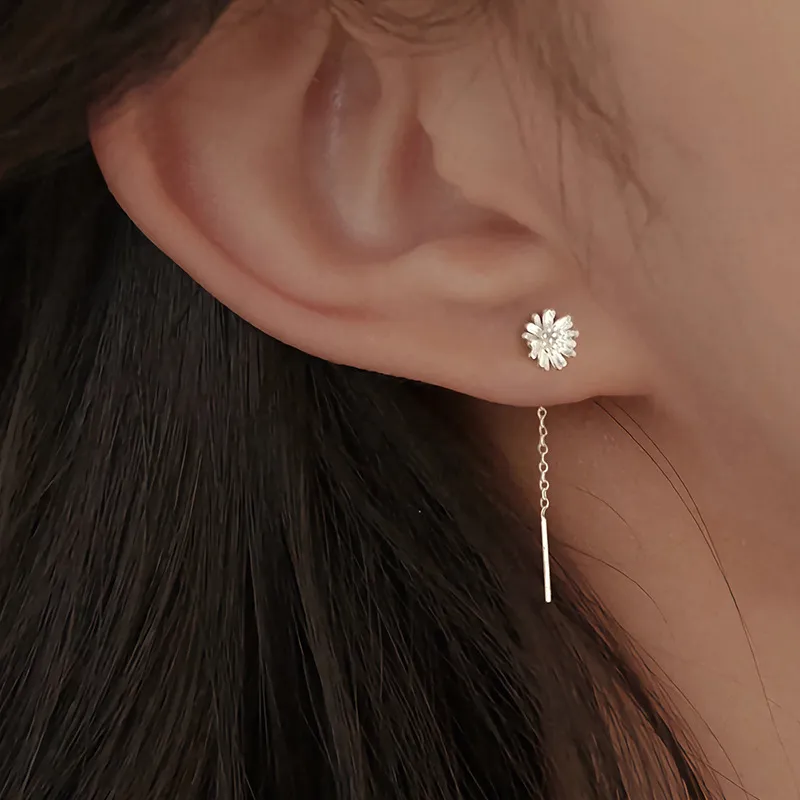 QUIET LOVE Sterling Silver Stud Earrings Women's-1