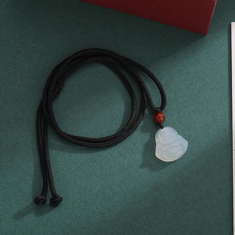 QUIET LOVE Chalcedony Jade Necklaces Unisex-16