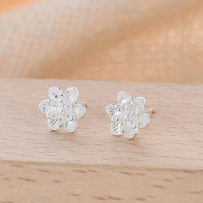 QUIET LOVE Sterling Silver Stud Earrings Women's-3