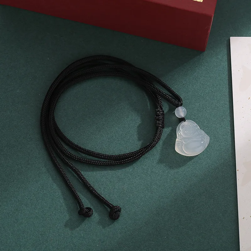 QUIET LOVE Chalcedony Jade Necklaces Unisex-2
