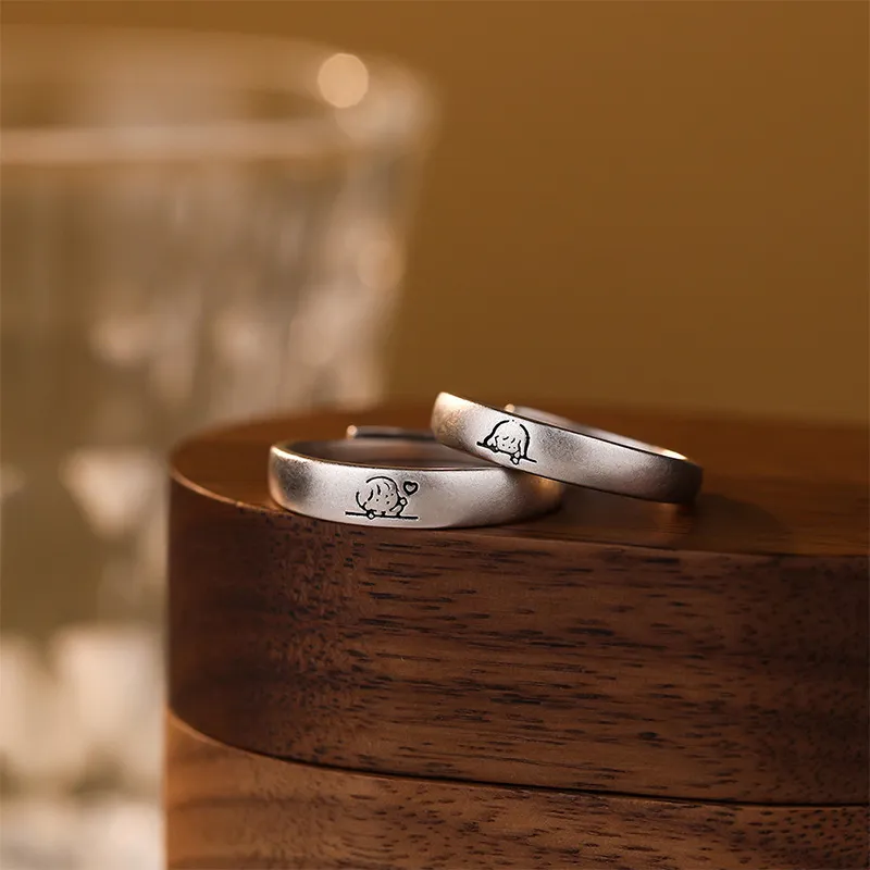 QUIET LOVE S999 Fine Silver Rings Unisex-5