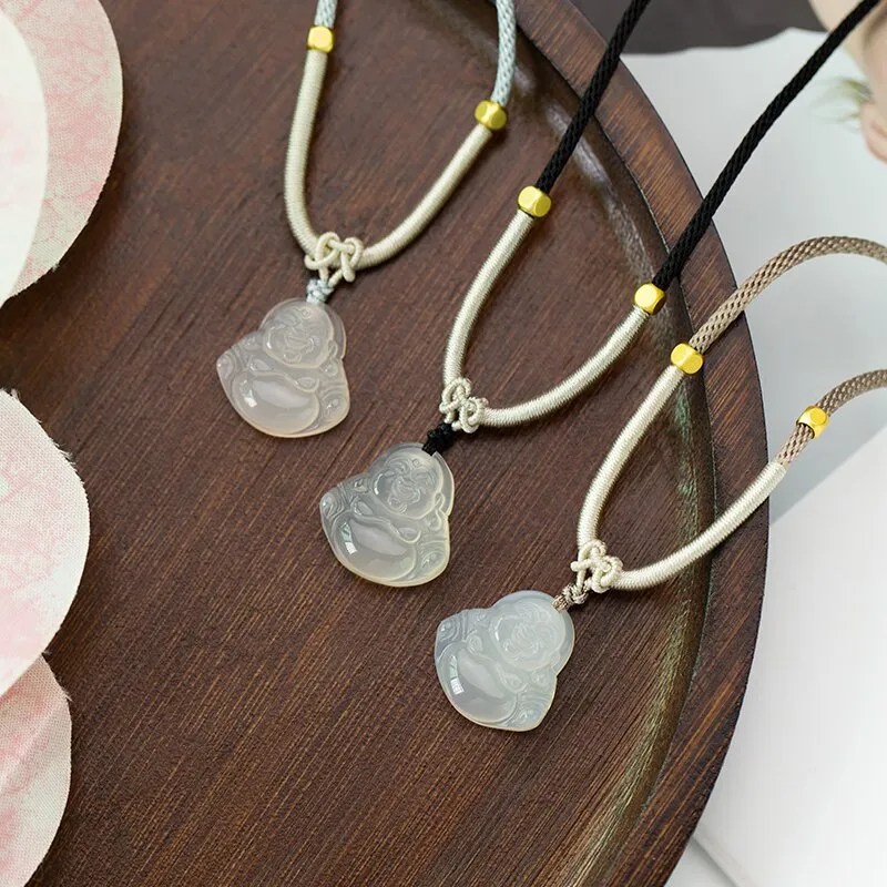 QUIET LOVE Chalcedony Necklaces Women's-4