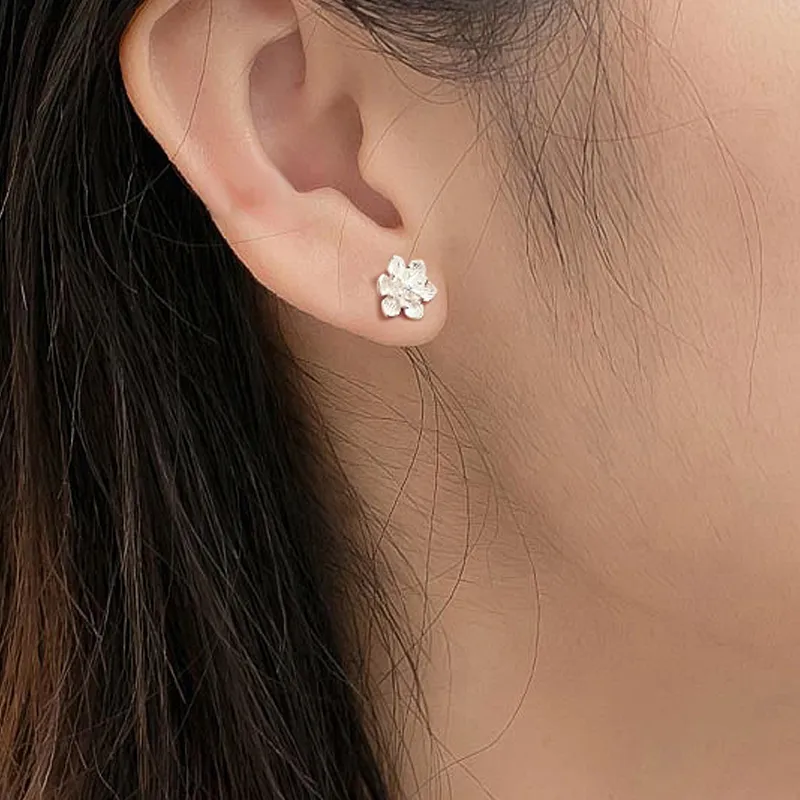 QUIET LOVE Sterling Silver Stud Earrings Women's-1