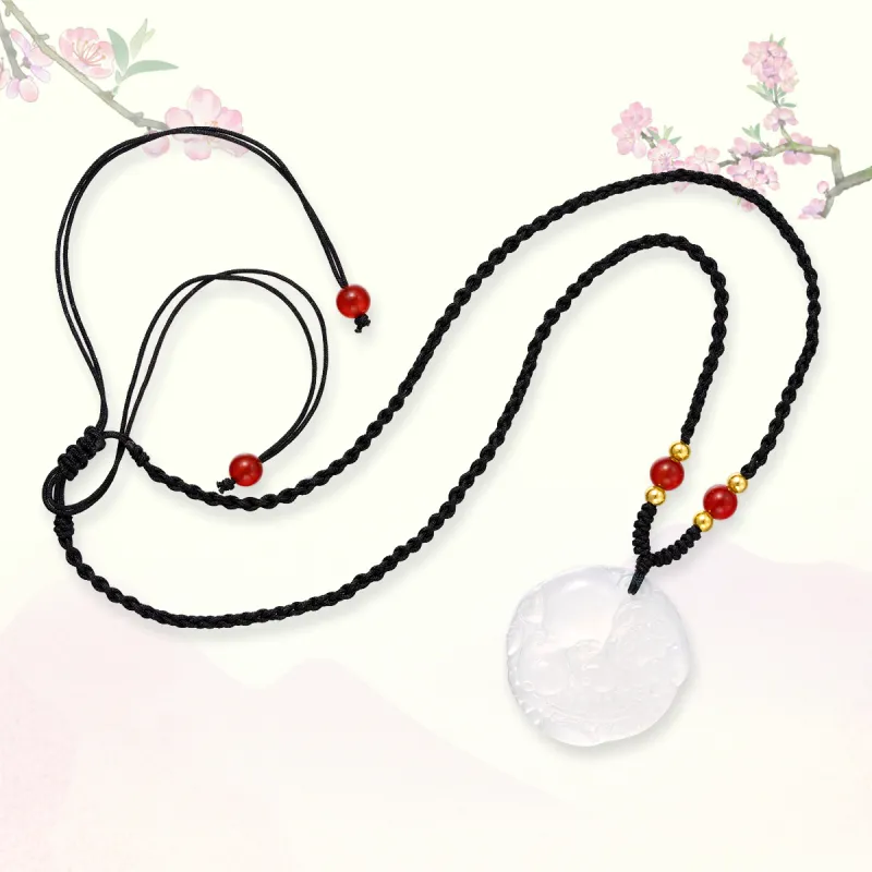 QUIET LOVE Natural Chalcedony Pendants Unisex-2