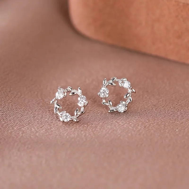 QUIET LOVE Alloy With Zircon Stud Earrings Women's-4