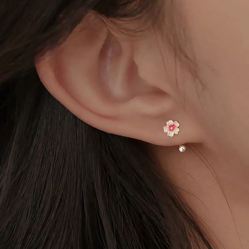 QUIET LOVE Sterling Silver Stud Earrings Women's-1