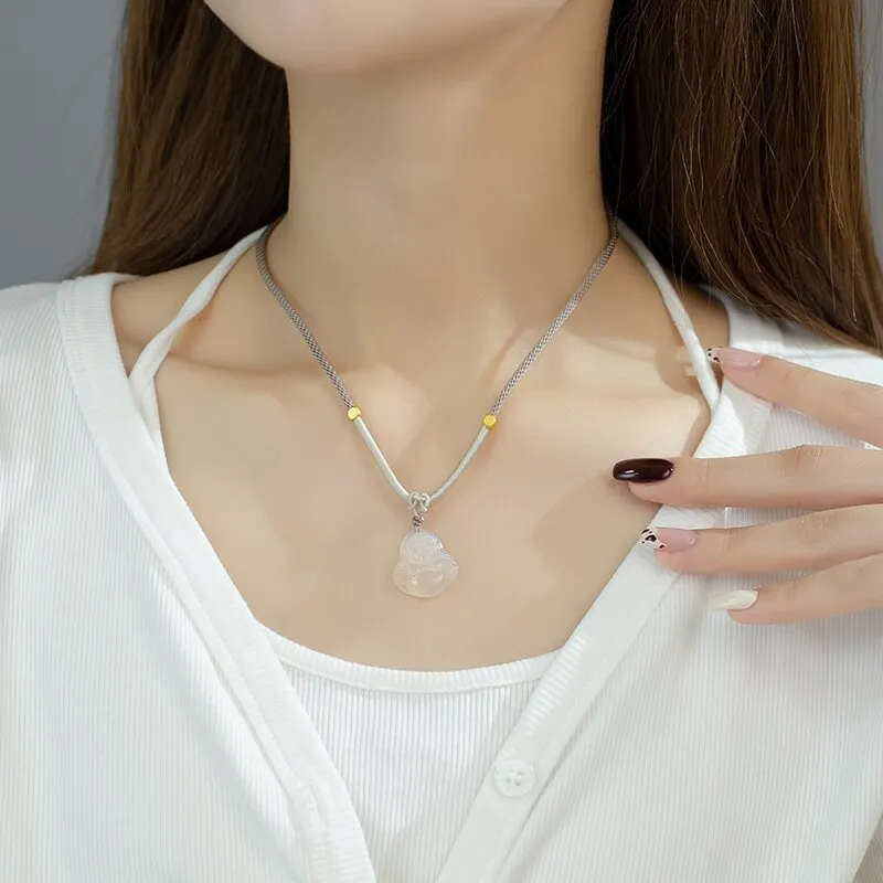 QUIET LOVE Chalcedony Necklaces Women's-3