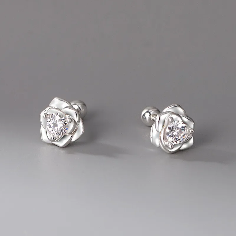 QUIET LOVE Sterling Silver Stud Earrings Women's-4
