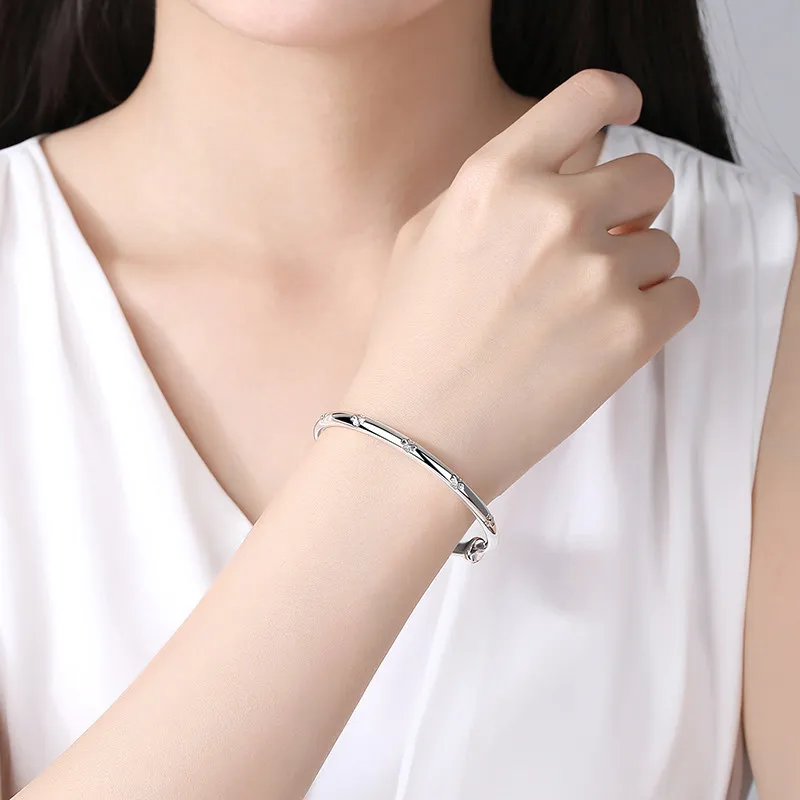 QUIET LOVE S999 Fine Silver Bangles Women's-4