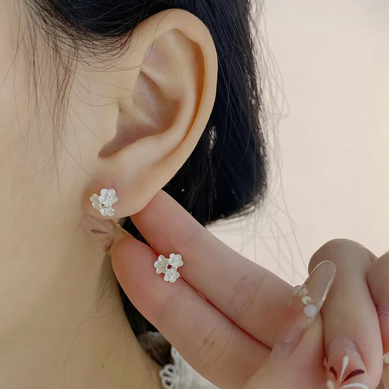 QUIET LOVE Sterling Silver Stud Earrings Women's-2