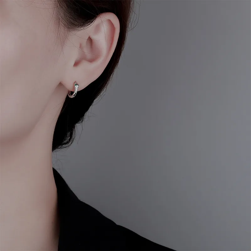 QUIET LOVE Sterling Silver Stud Earrings Unisex-3