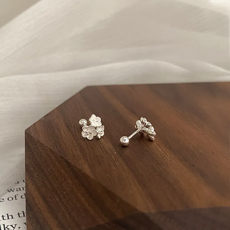 QUIET LOVE Sterling Silver Stud Earrings Women's-4