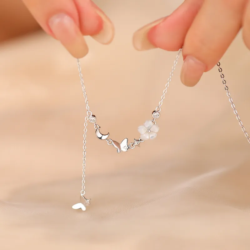 QUIET LOVE Sterling Silver Necklaces Women's-4