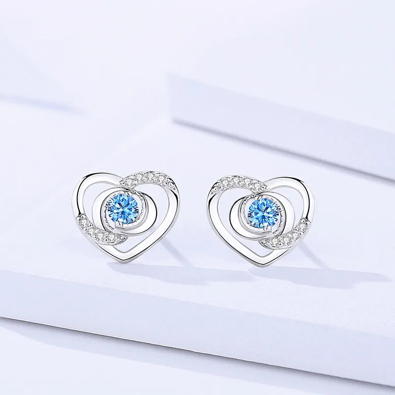 QUIET LOVE S999 Fine Silver Stud Earrings Women's-3