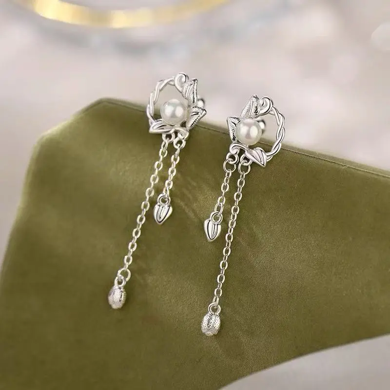 QUIET LOVE S925 Silver Stud Earrings Women's-3