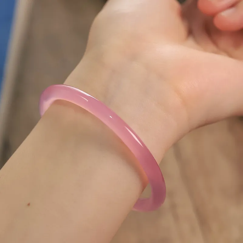 QUIET LOVE Chalcedony Jade Bangles Women's-3