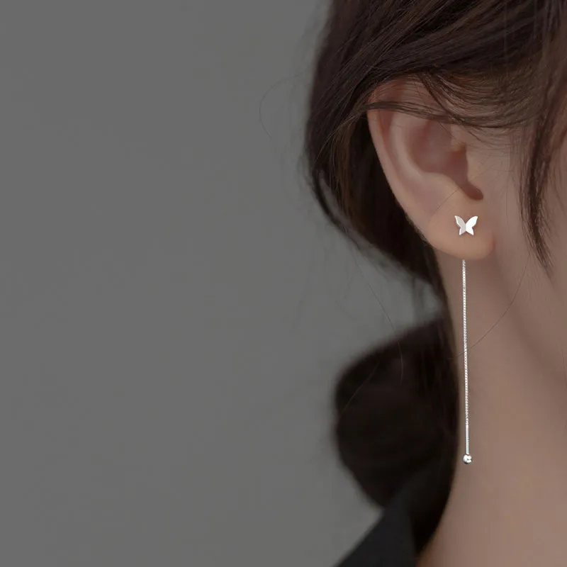 YINZHIXING S925 Silver Drop Earrings Women's-2