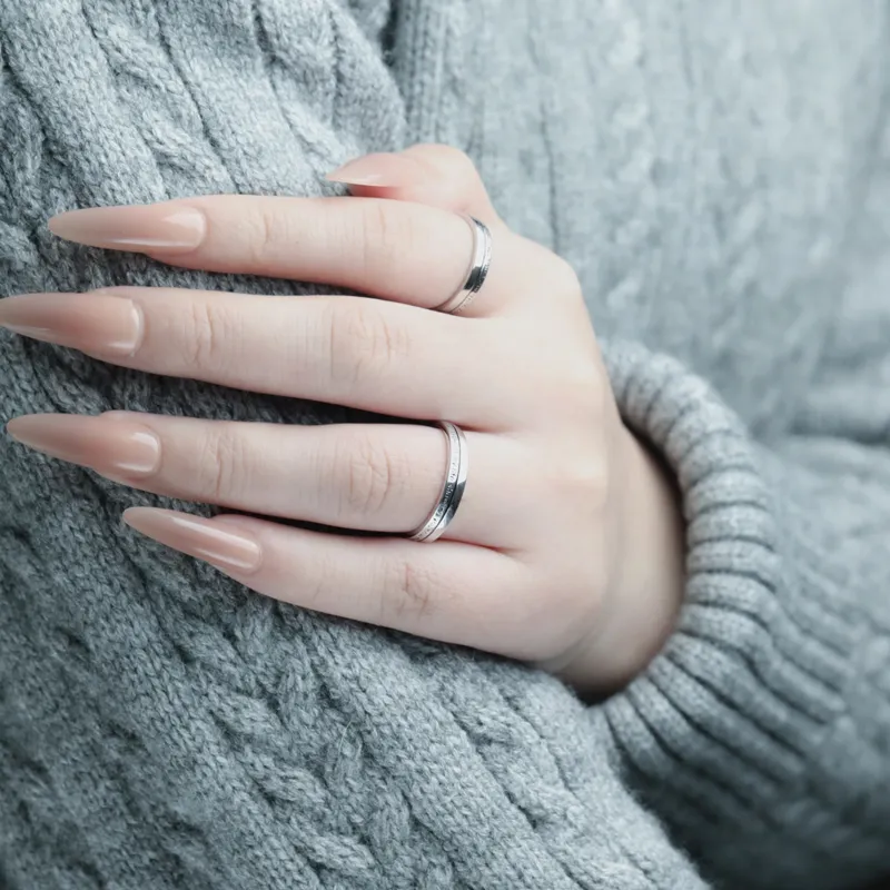 YINZHIXING 999 Fine Silver Rings Unisex-13