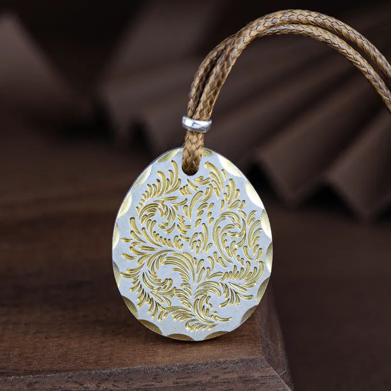 YINZHIXING 999 Fine Silver Pendants Unisex-5