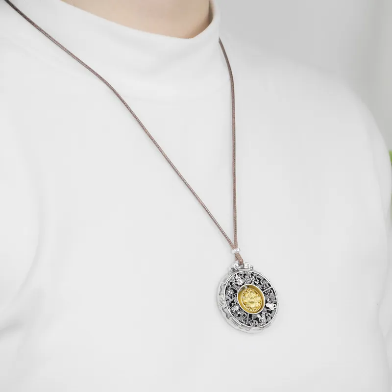 YINZHIXING 999 Fine Silver Pendants Unisex-4
