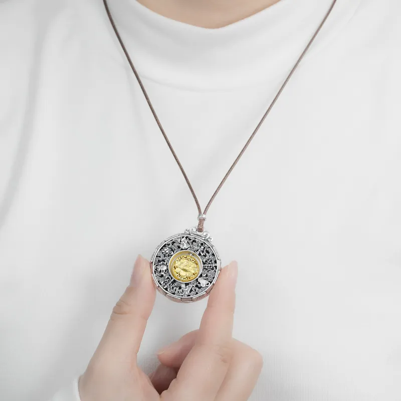 YINZHIXING 999 Fine Silver Pendants Unisex-3