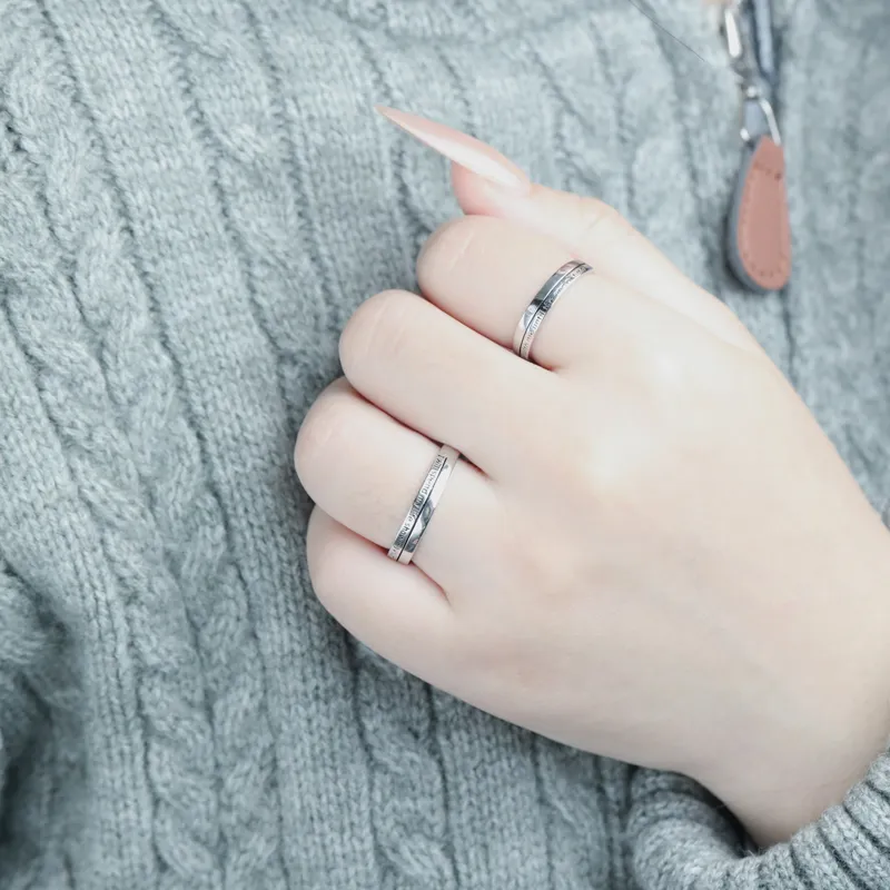 YINZHIXING 999 Fine Silver Rings Unisex-2
