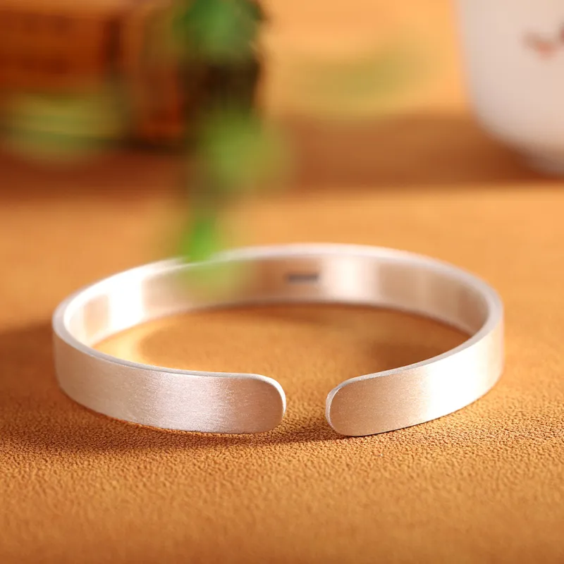 YINZHIXING 999 Fine Silver Bangles Unisex-5
