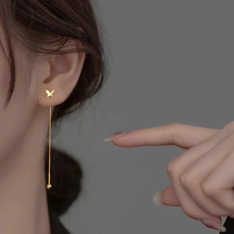 YINZHIXING S925 Silver Drop Earrings Women's-5