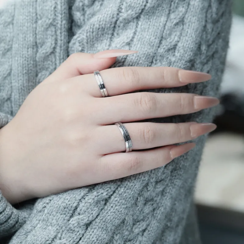 YINZHIXING 999 Fine Silver Rings Unisex-16